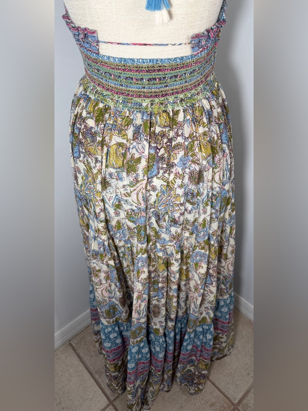 Free People Real Love Halter Midi Dress In Daylight Combo - Picture 9 of 11